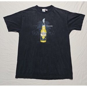 Corona Extra Men's Black Buenas Noches T-Shirt | Authentic Beer Tee Size Xl